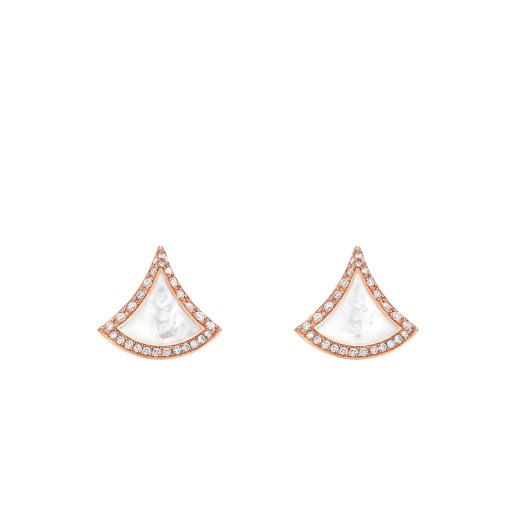 Bulgari Diva's DREAM Stud Earrings Rose Gold With Mother-of-pear